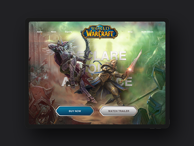 Static version website WOW animation app blizzard blizzard entertainment game game ui gamer games motion redesign redesign concept ui ux web webapp webapps website website concept worldofwarcraft wow