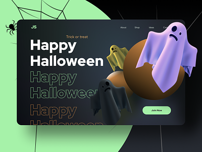 Happy Halloween 2020 concept dribbbleweeklywarmup ghost ghosts halloween halloween bash halloween design halloween party spooky ui ux web web design website