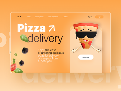 Pizza Delivery Concept delicious delivery delivery service design food food app foodie pizza ui ux web