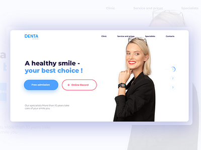 Denta clinic concept dentist stomatology ui uidesign ux web