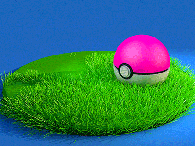 2 Dribbble Invites 3d 3d animation animation c4d dribbble invite pokeball pokemon go