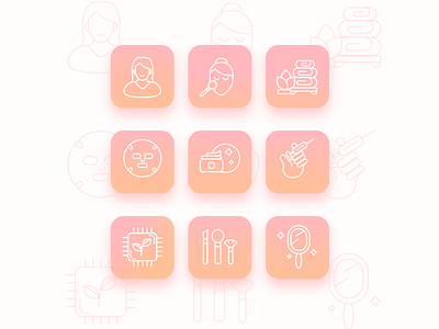 Cosmetology mini icons pack icon icons icons design icons pack icons set