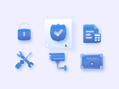 Icons for video surveillance site blue icon icon design icon set icons icons design icons pack ui vector