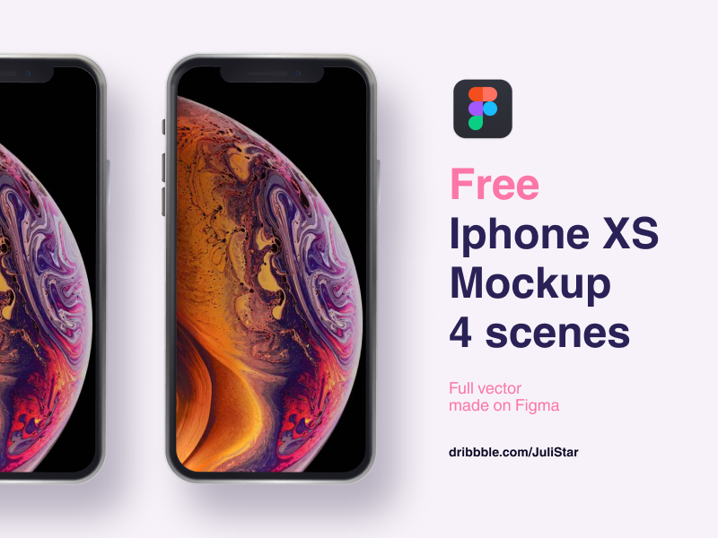 Download Free IPhone XS Mockup by Juli Star ⚡ on Dribbble
