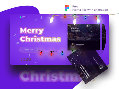 Free FIgma Christmas file with animation celebrate celebration christmas christmas card christmas tree concept figma figmadesign free free psd freebie new year ui ux xmas xmas card