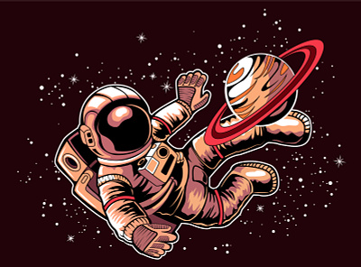The Astronaut app branding design graphic design illustration logo typography ui ux vector
