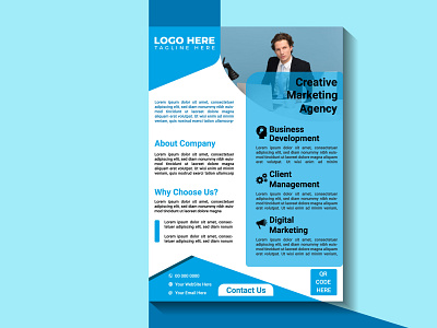 Creative Marketing modern company flyer template illustration