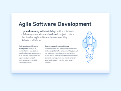 Agile Software Development agile flat illustration illustrator layout exploration rocket spaceship ui ux vector webdesign