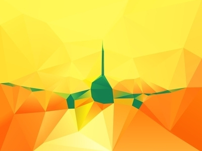 Lowpoly aircraft illustrator plane transport xara designer