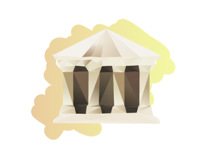 Bank banking finance lowpoly vector