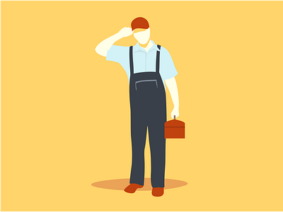 Repairman flat people reparation somethings broken vector