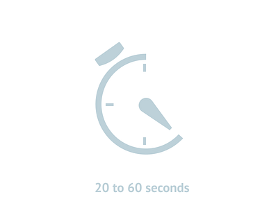 20 To 60 seconds icon icon stopwatch time