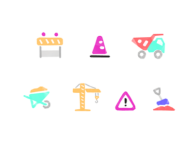 Construction icon set building construction icons polygons