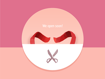 We open soon bands scissors tailor shop