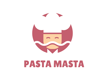 Pasta Masta logo and naming cafe coocking logo pasta