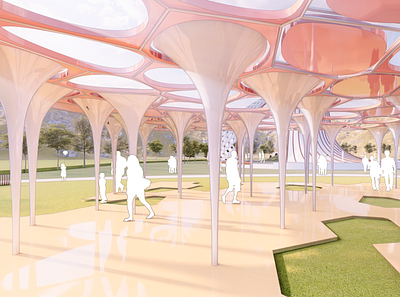 Pavilion Design 3d architecture design grasshopper lumion parametric rendering rhino visulaization