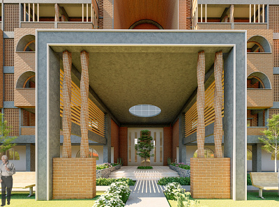 Elderly Housing/ Apartments design 3dmodel 3drendering apartments architecture design entrance housing lumion photoshop rendering residential sketchup visualization