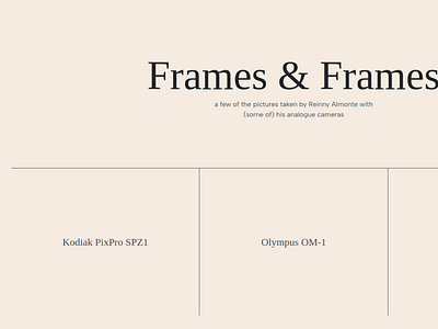 Frames & Frames | art gallery website branding design ux website