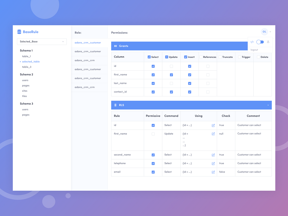 BaseRule concept by Olia Chupakhina on Dribbble