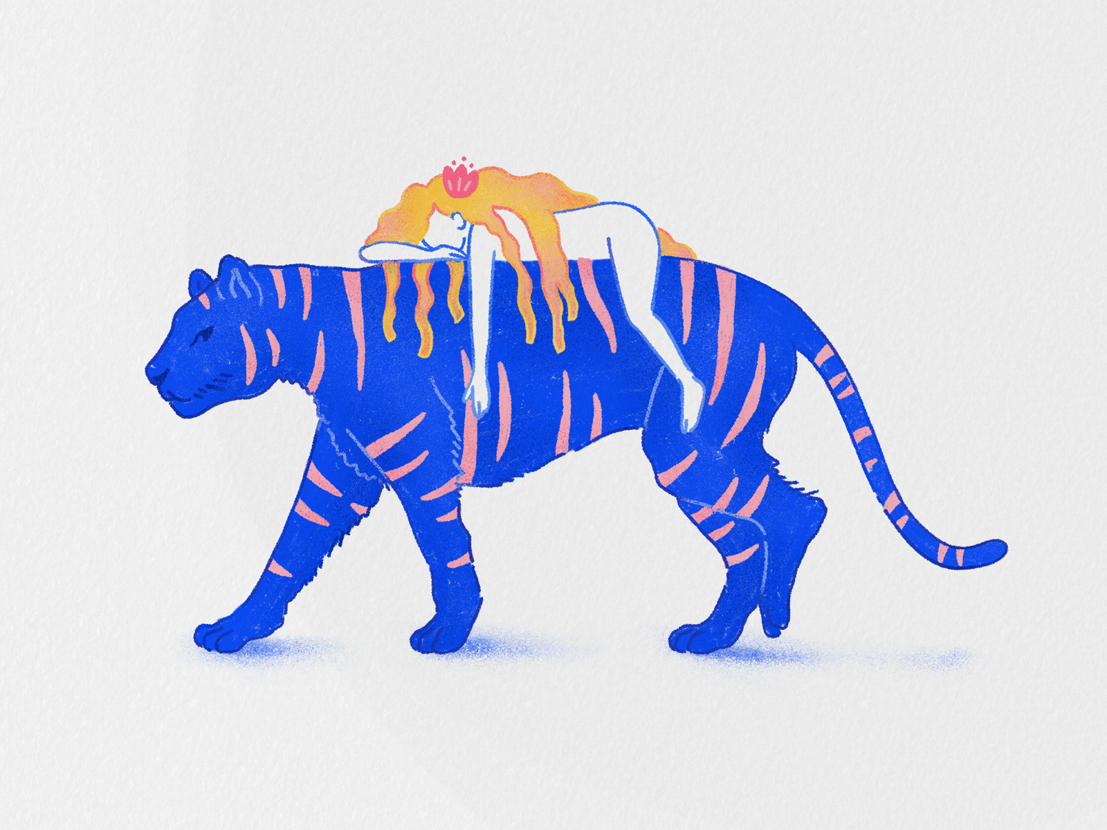 Tiger Walk Cycle animal color gif gif animation illustration photoshop procreate tiger walk cycle