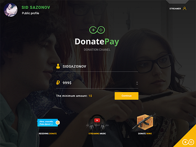 DonatePay design app donate donatepay