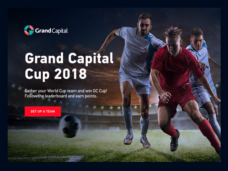 GC Cup 2018 cup football forex landing landingpage ui web