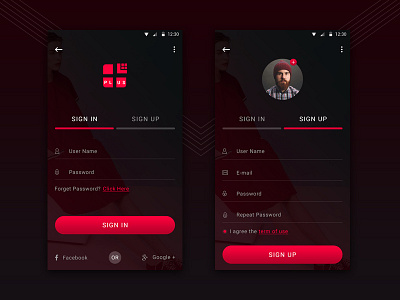 Plus- Login Interface color creative design login signup ui