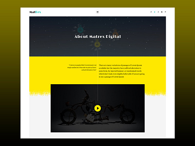 Matrex Creative Portfolio creative design psd template theme ui unique ux