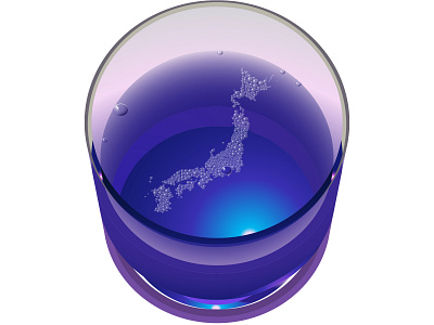 Japan bubbles benedictis bubbles cartoon cocktail design drink glass illustration japan marco de benedictis travel