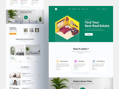 Real Estate Landing Page app design design real estate landing page ui web web site design webdesign webs website websites