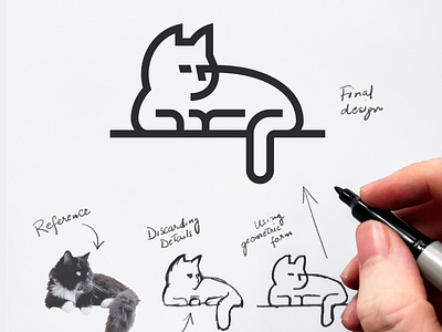 Design Simplification Exercise - Cat Logo