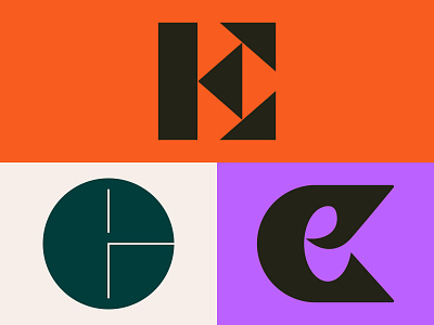 Lettermark E Exploration - 36daysoftype behance colorful dribbble graphic design icon illustration illustrator logo logodesign minimal simplicity symbol typography ui vector