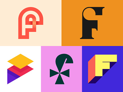 Letter F Exploration - 36daysoftype colorful design graphic design icon illustration logo minimal shapes typography vector