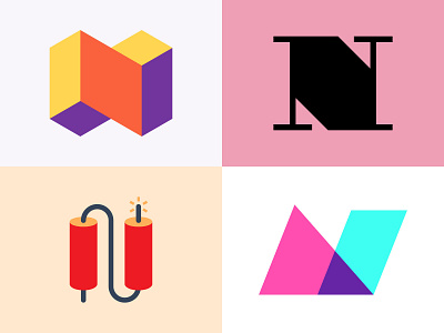 N Logomark Explorations for 36daysoftype behance colorful design dribbble graphic design icon illustrator logo logoideas logoinspiration logotype minimal shapes typography vector