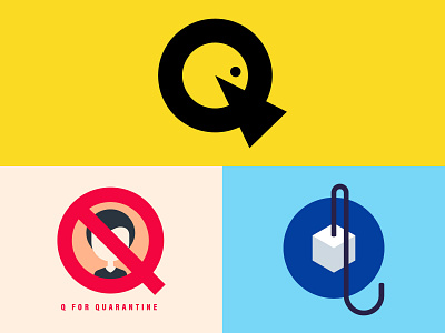Q Lettermarks for 36daysoftype 2020 colorful design dribbble graphic design icon illustrator logo logo design logoideas logoinspire logonew logotipo minimal typography vector