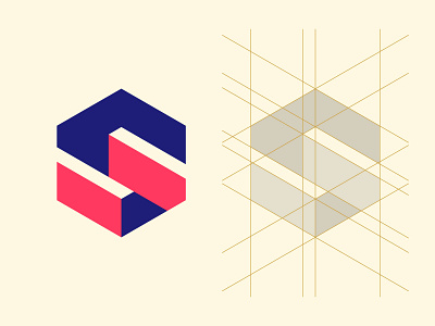 Isometric S Lettermark behance design dribbble graphic design grid layout icon illustrator lettermark logo logo design logoinspire minimal typogaphy typography vector