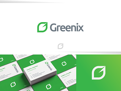 Logo Concept for Greenix green lgoo minimal organic wordmark