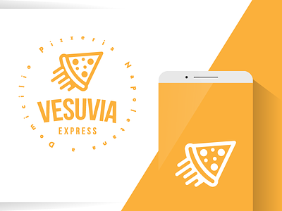 Vesuvia Pizzeria Logo Concept