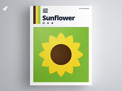 Three Shapes & Some Soft Gradients - 21/25 colorful design flower illustration minimal shapes sunflower vector