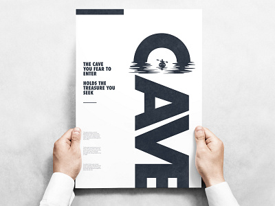 Cave - Poster Design design illustration minimal poster simplicity typography vector