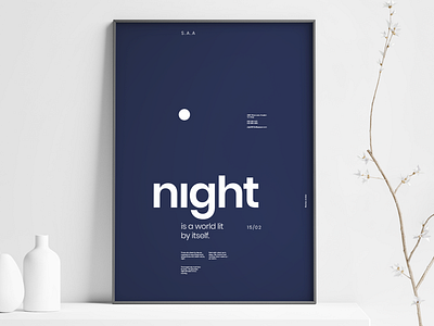 Night - Minimal Typography Poster
