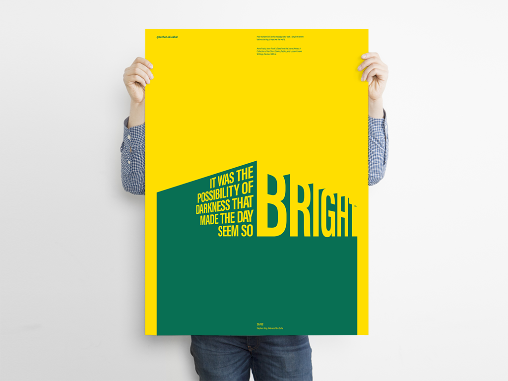 BRIGHT - Poster Design by Sehban Ali Akbar on Dribbble