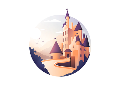 Eltz Castle Illustration castle illustration landscapes minimal shapes vector