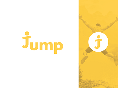 JUMP - Minimal Wordmark jump logo minimal wordmark yelloe