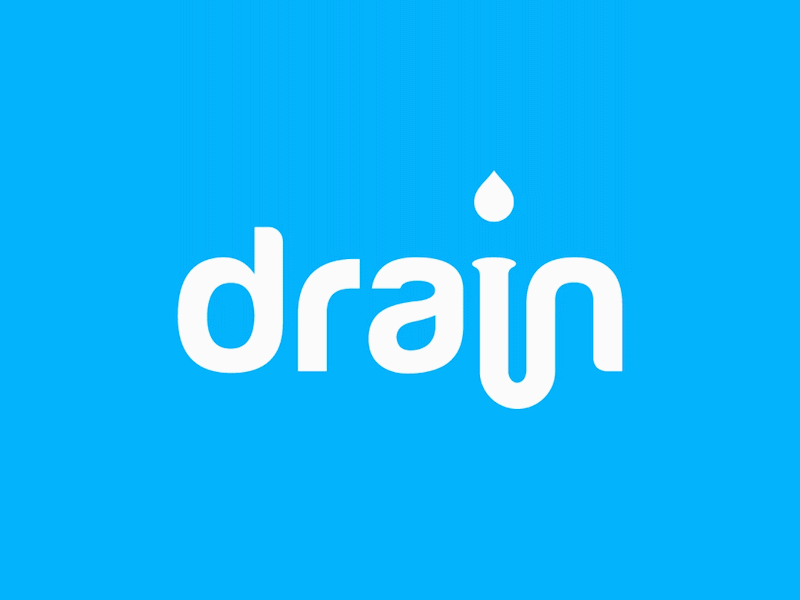 Drain - Loop Animation after effects animation logo minimal motion graphics wordmark