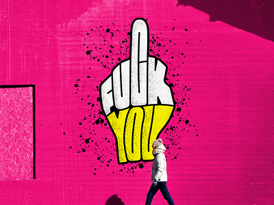 Fuck You illustration logo typography