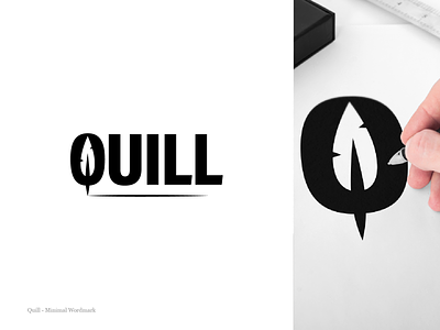 Quill - Wordmark icon logo minimal typography wordmark