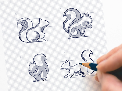 Squirrel Logo Sketches logo sketch squirrel