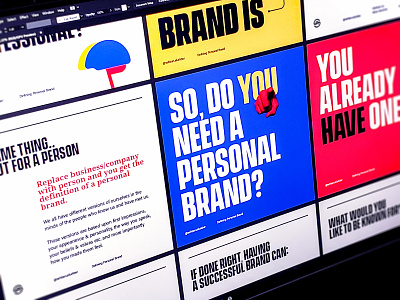 Defining Personal Brand - Layout and Type Exploration blog design layout typography