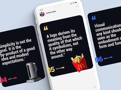 Instagram Carousel Layout Design carousel design quote instagram instagram template layout design paul rand paul rand quotes type design typography